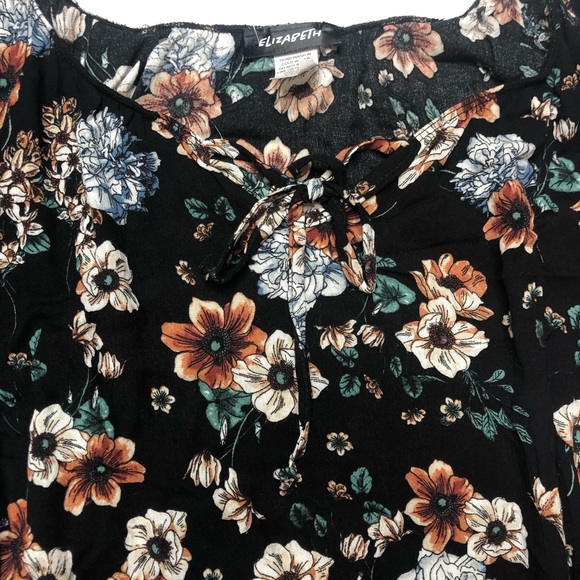 NWOT Plus Size Boho Floral Peasant Top - Picture 2 of 5